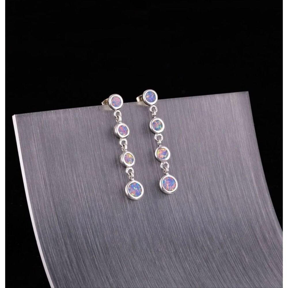 Lavender Opal Earrings